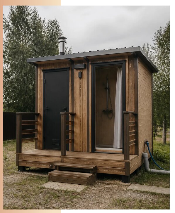 Дачные бытовки с туалетом и душем в Озёрске на заказ